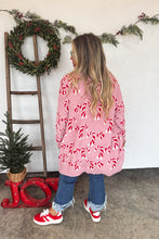 Load image into Gallery viewer, Blakely Candy Cane Cloud Cardigan Preorder
