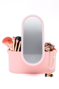 Portable Beauty Storage With LED Mirror: OS