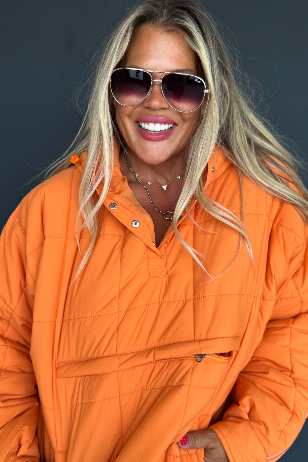 Peyton Orange Puffer Pullover (Eta 9/20)