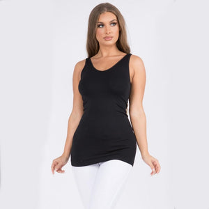 Black Reversible Seamless Tank