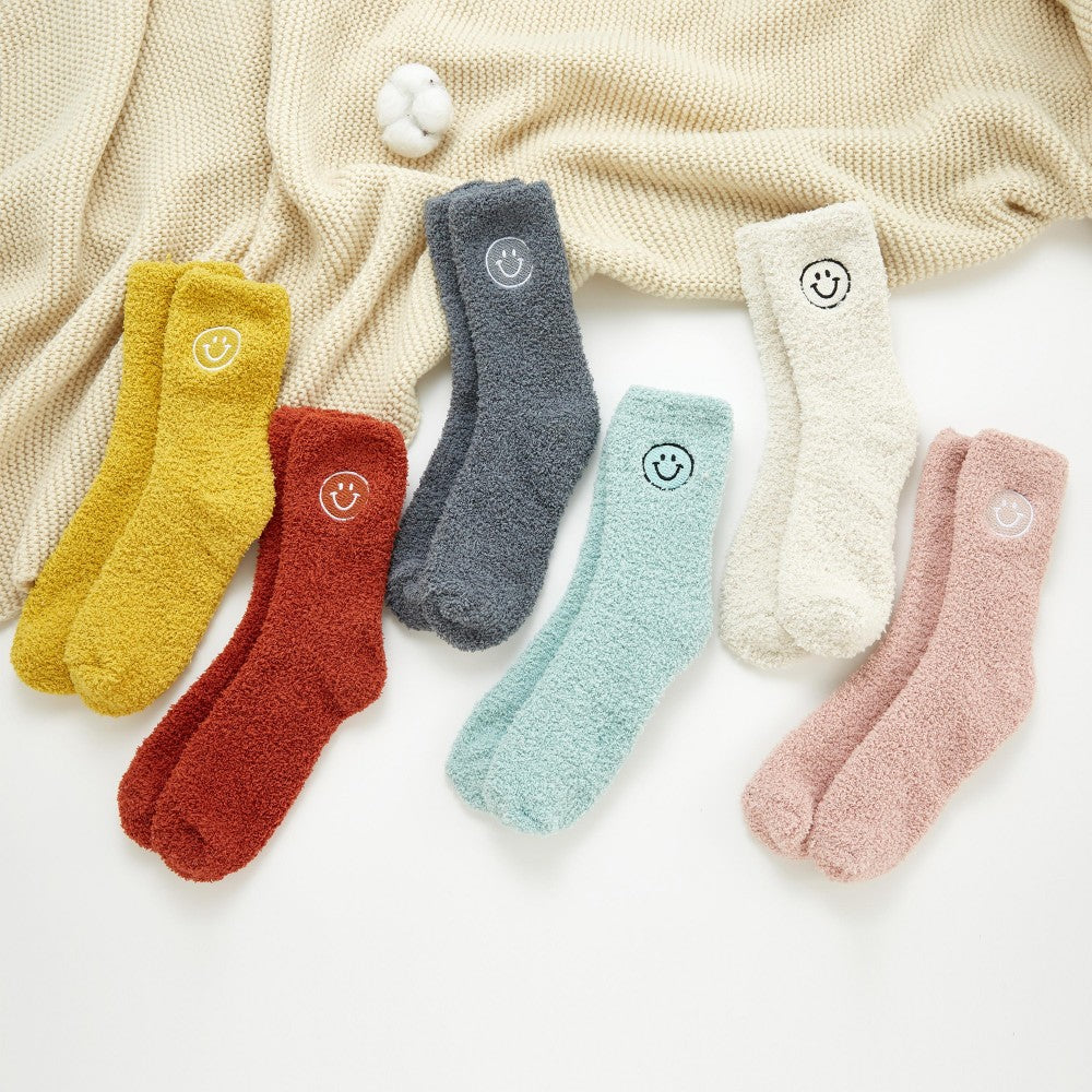 Smile Plush Socks