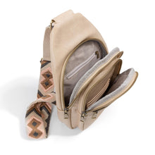 Load image into Gallery viewer, Camel Aztek Strap Sling Bag
