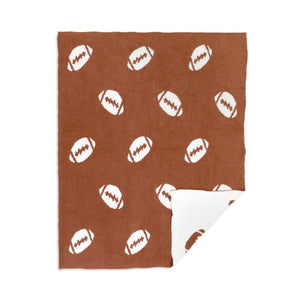 Brown Cloud Football Blanket