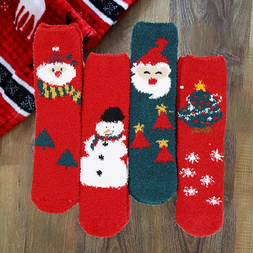 1 pair of Fuzzy Christmas Socks