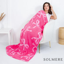 Load image into Gallery viewer, Hot Pink Bow Blanket
