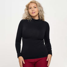Load image into Gallery viewer, Seamless Black Mock Neck Top
