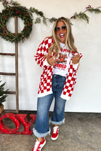 Load image into Gallery viewer, Blakely Red Check Cloud Cardigan Preorder

