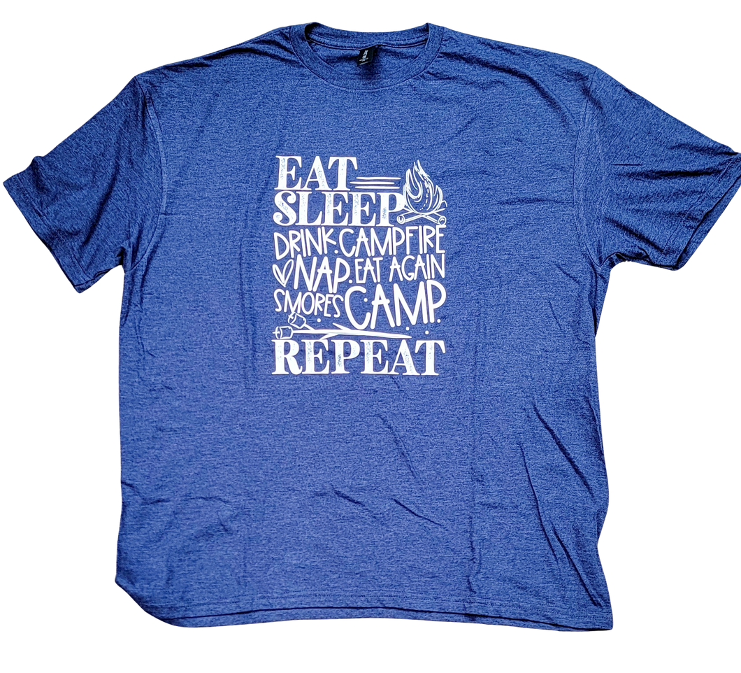 Eat Sleep Drink Camp Repeat Tee