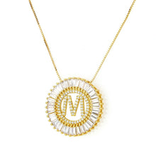 Load image into Gallery viewer, 18&quot; Box Chain Radiant Initial Necklaces Preorder
