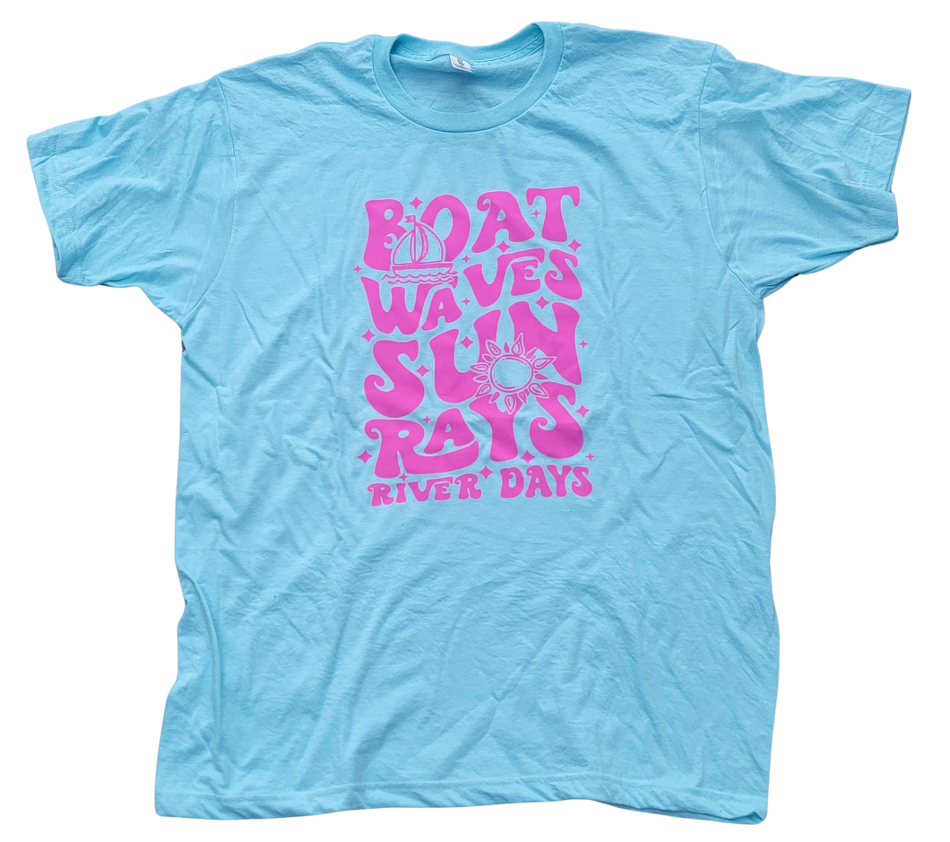 Boat Waves, Sun Rays, River Days Tee