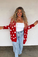 Load image into Gallery viewer, Red Polka Dot Cloud Cardigan (eta 1 week)

