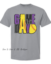 Load image into Gallery viewer, Purple &amp; Gold Softball Game Day Tee Preorder
