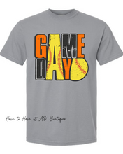 Load image into Gallery viewer, Orange &amp; Black Softball Game Day Tee Preorder
