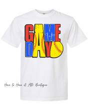 Load image into Gallery viewer, Blue &amp; Red softball Game Day Tee Preorder
