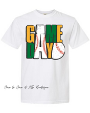 Load image into Gallery viewer, Green &amp; Gold Baseball Game Day Tee Preorder
