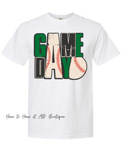 Load image into Gallery viewer, Green &amp; Black Baseball Game Day Tee Preorder
