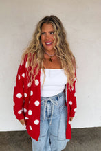 Load image into Gallery viewer, Red Polka Dot Cloud Cardigan (eta 1 week)
