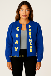 Clay School Spirit Raw Sweatshirt Cardigan Preorder