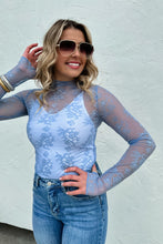 Load image into Gallery viewer, Baby Blue Lace Top
