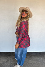 Load image into Gallery viewer, Red Plaid Cardigan Preorder
