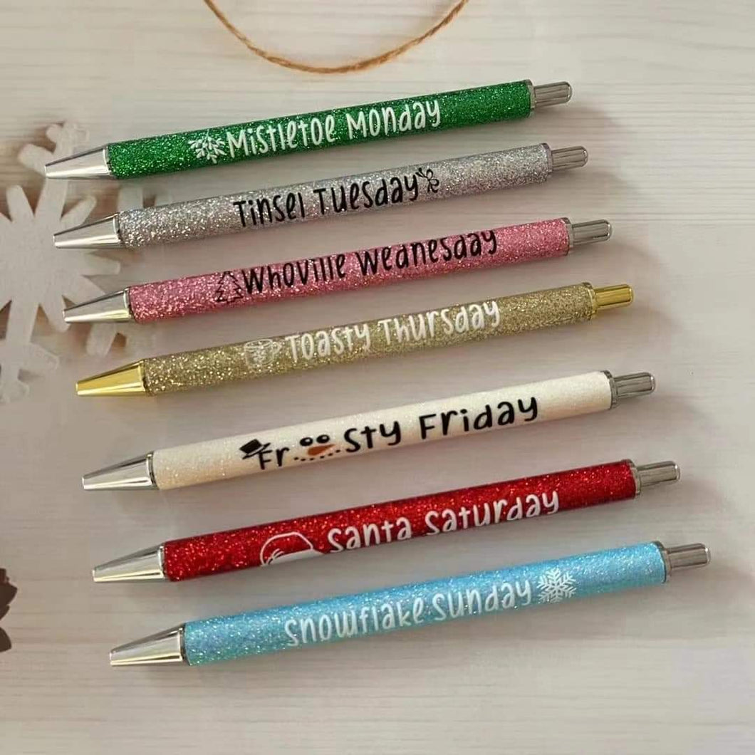 Christmas Glitter Pen Set