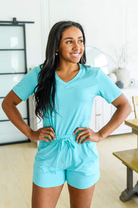 Aqua Shirley Short sleeve lounge set