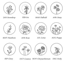 Load image into Gallery viewer, Gold Tone Birth Flower Necklace
