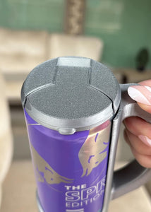 12 oz Slim Can Handle with lid.