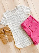 Load image into Gallery viewer, Checkered Daisy Mesh Top
