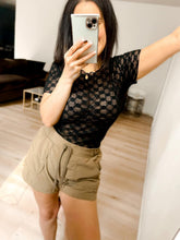 Load image into Gallery viewer, Checkered Daisy Mesh Top
