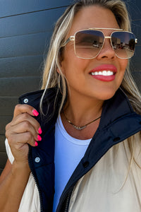 Tan & Black Reversible Vest