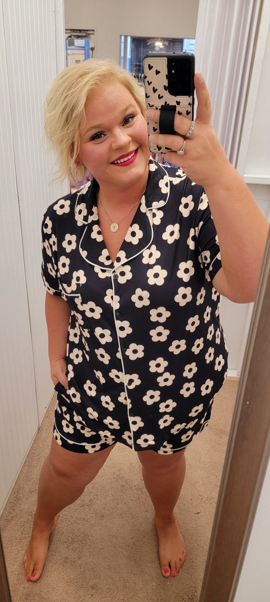 Black & Tan Floral Shirley Pjs