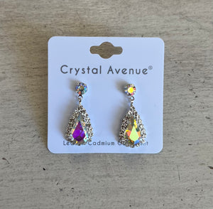 Iridescent Tear Drop Earring