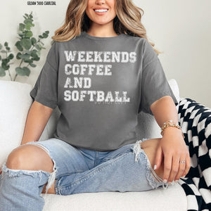 *pick color* Weekends Coffee Softball Tee *allow 2-3 days* Pick Color