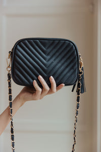 Classy Chevron Quilted Crossbody