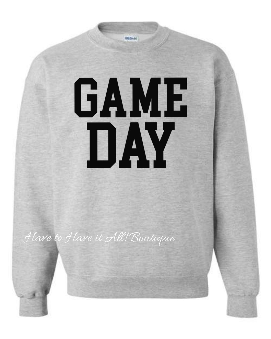 Gray & Black Game Day Sweatshirt