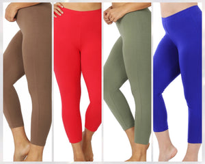 Color Z Cotton Capri Legging