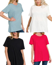 Load image into Gallery viewer, Round Neck Cotton Boyfriend Tee
