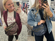 Load image into Gallery viewer, Leopard Double Zip Bum Bag
