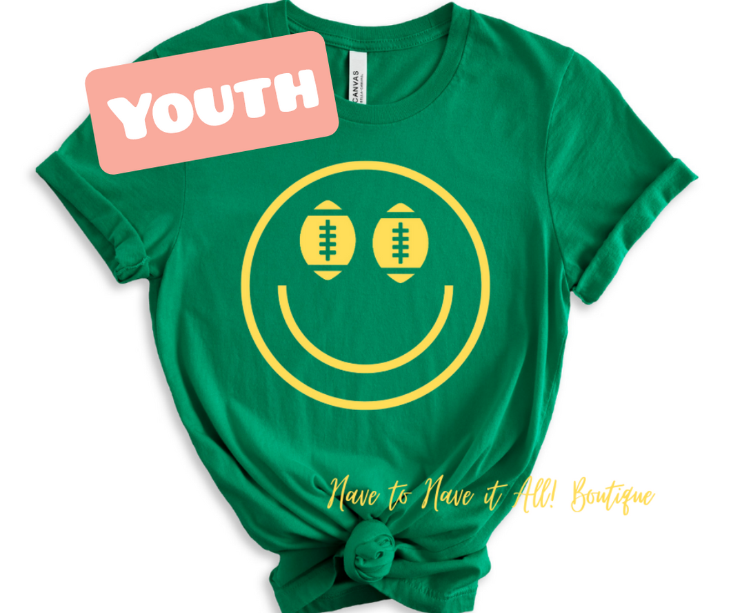 Green & Yellow Youth Smile Tee Preorder