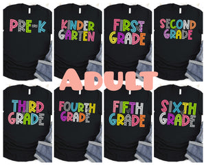 Adult Grade Level Tee Preorder