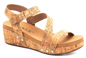 Glitter Cork Keep it Casual Wedge