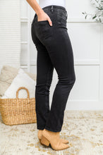 Load image into Gallery viewer, Midrise Black Washed Kourtney Straight Leg
