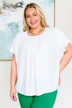 Load image into Gallery viewer, White Pleat Blouse
