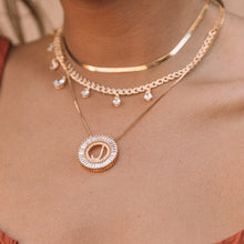 Load image into Gallery viewer, 18&quot; Box Chain Radiant Initial Necklaces Preorder
