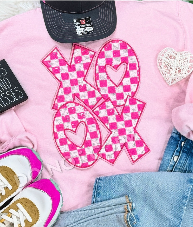 XOXO Sequin Patch Sweatshirt PREORDER