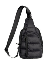 Load image into Gallery viewer, Black Puffer Sling Bag
