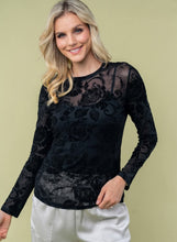 Load image into Gallery viewer, Black Lace Mesh Top

