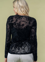 Load image into Gallery viewer, Black Lace Mesh Top
