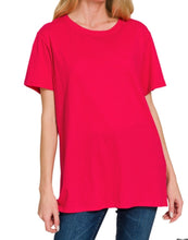 Load image into Gallery viewer, Round Neck Cotton Boyfriend Tee

